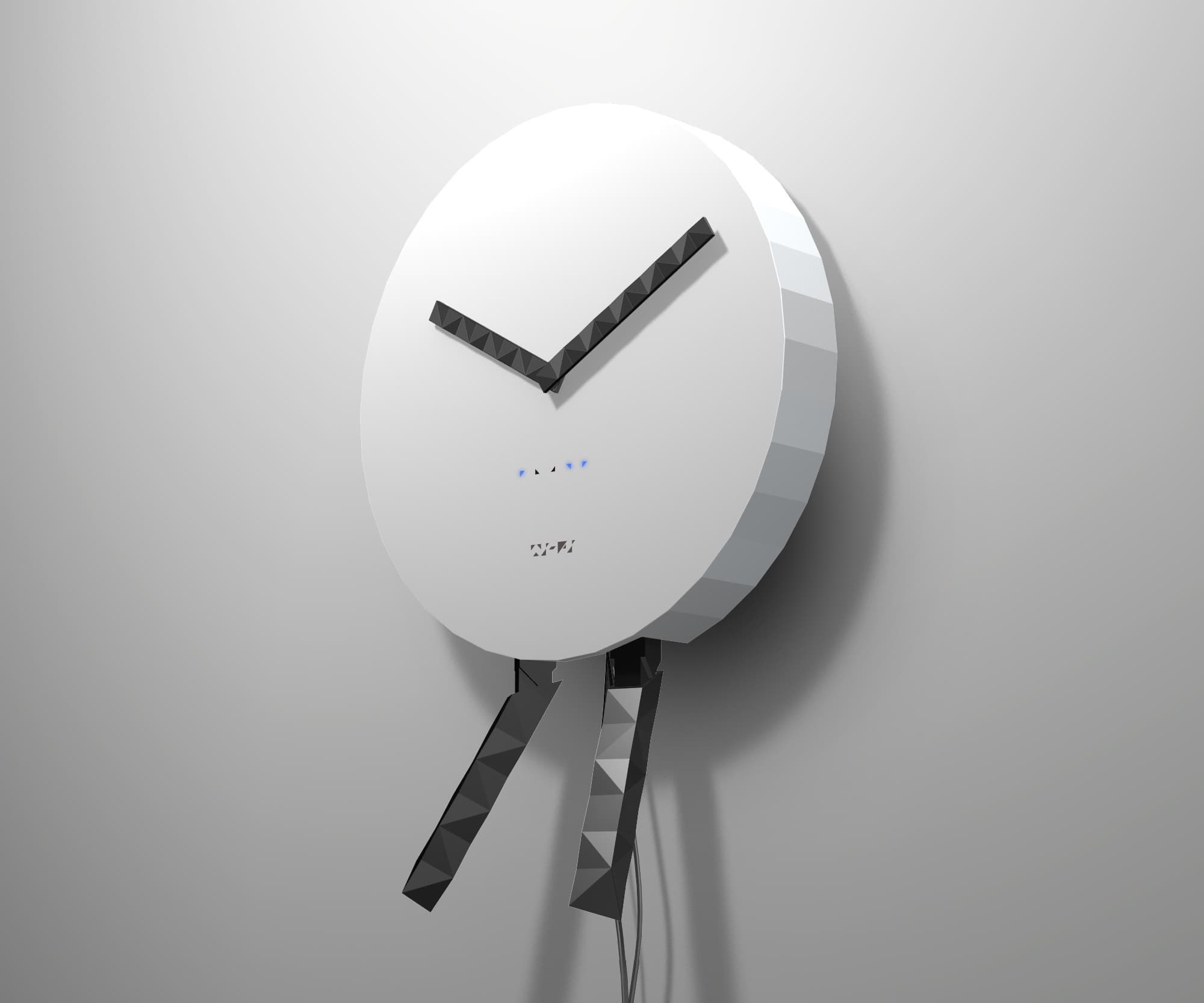 時計の形をした無線LANルーターのデザイン