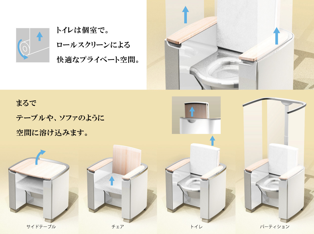 ポータブルトイレのデザイン