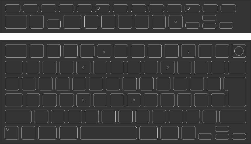 ブラックアウトステッカーfor Mac 16mm