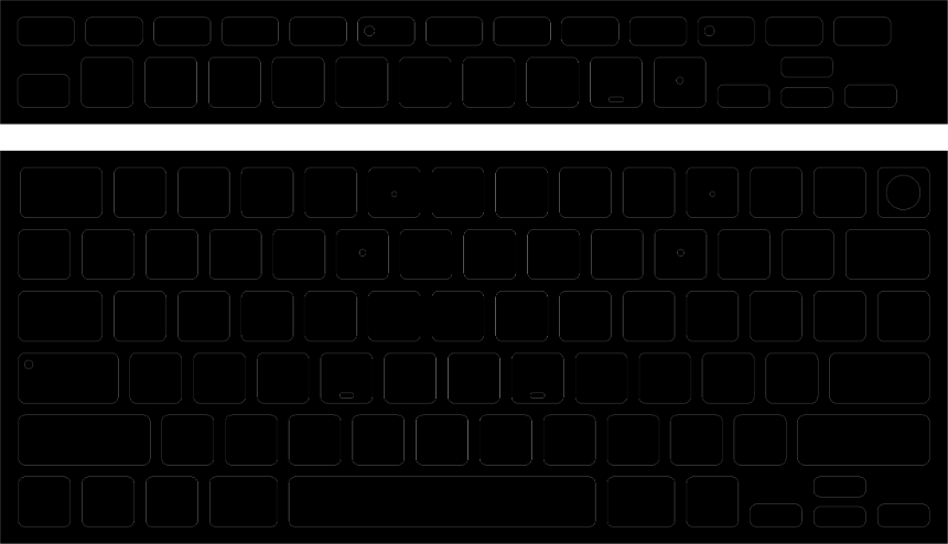 ブラックアウトステッカーfor Mac 16mm
