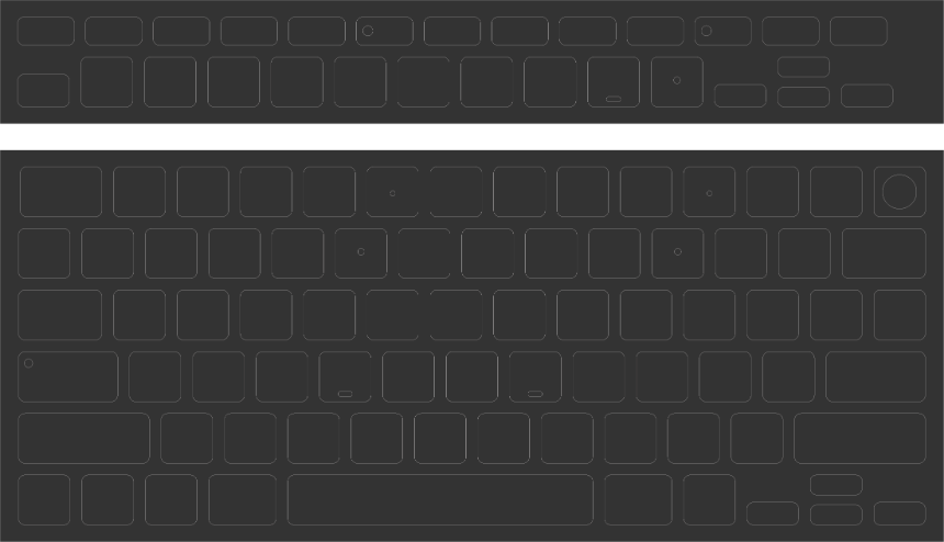 ブラックアウトステッカーfor Mac 16mm