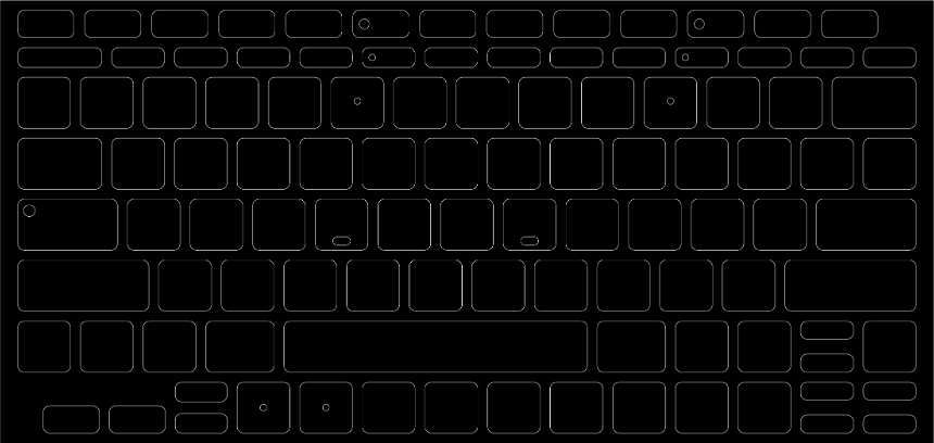 ブラックアウトステッカーfor Mac 16mm